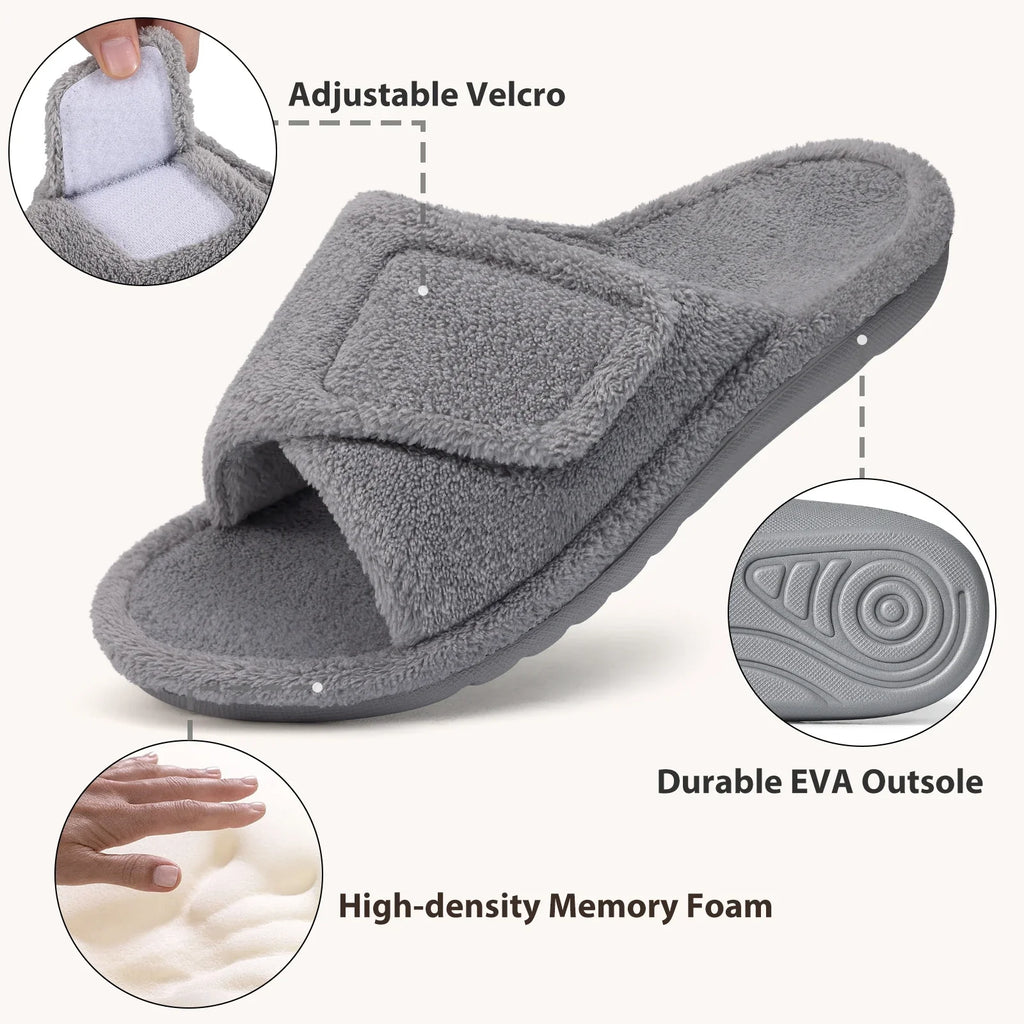 Cozy Open-Toe Slippers
