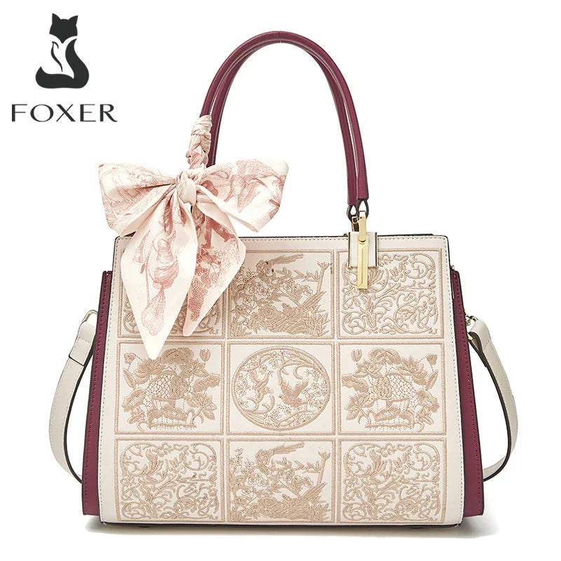 Elegant Silk Scarf Tote Bag