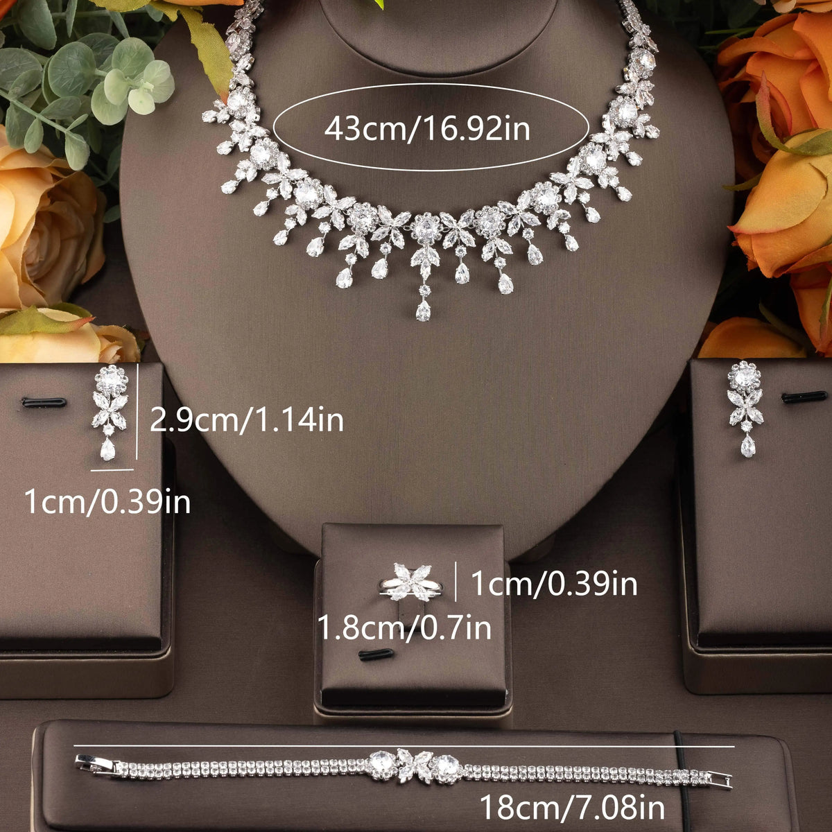 Elegant Leaf Jewelry Set