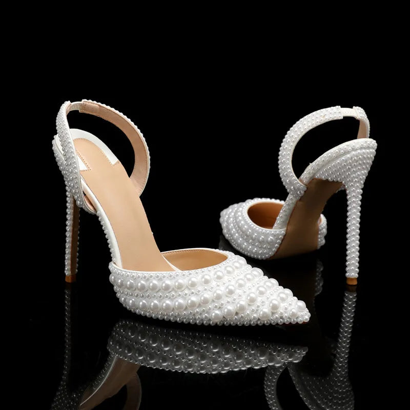 Glamorous Pearl Bridal Heels