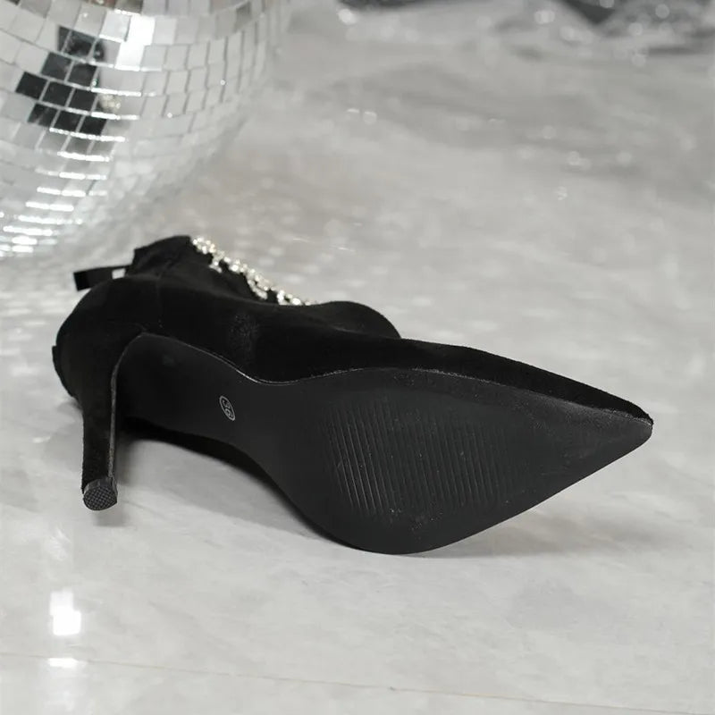 Elegant Rhinestone Party Heels