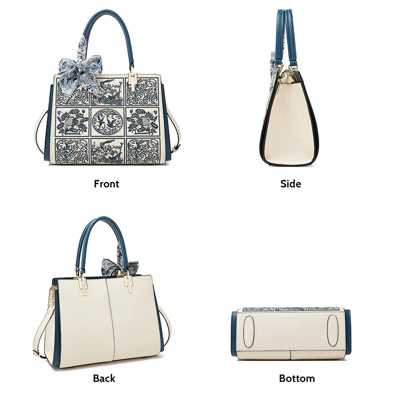 Elegant Silk Scarf Tote Bag