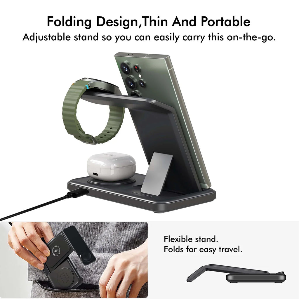 Foldable Wireless Charger Trio