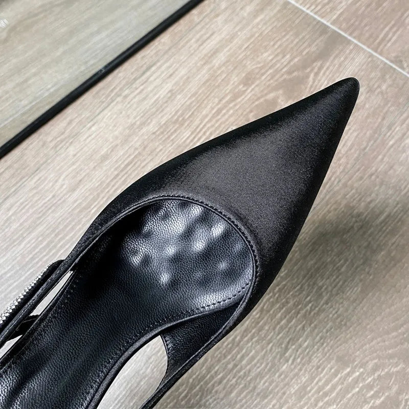 Elegant Rhinestone Slingbacks