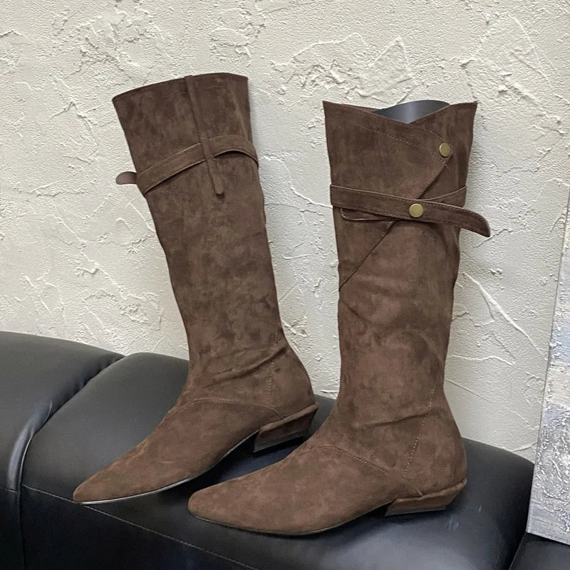 Vintage Chic Knee-High Boots