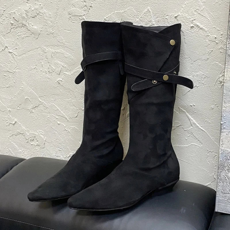 Vintage Chic Knee-High Boots