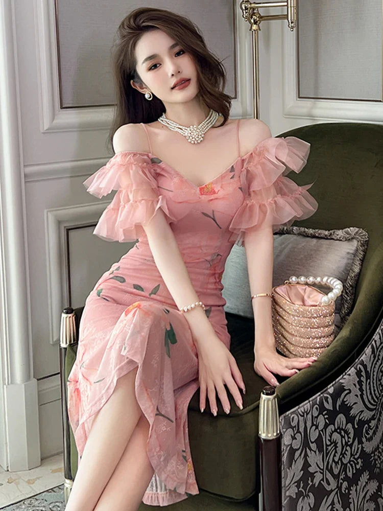 Chic Pink Party Dress