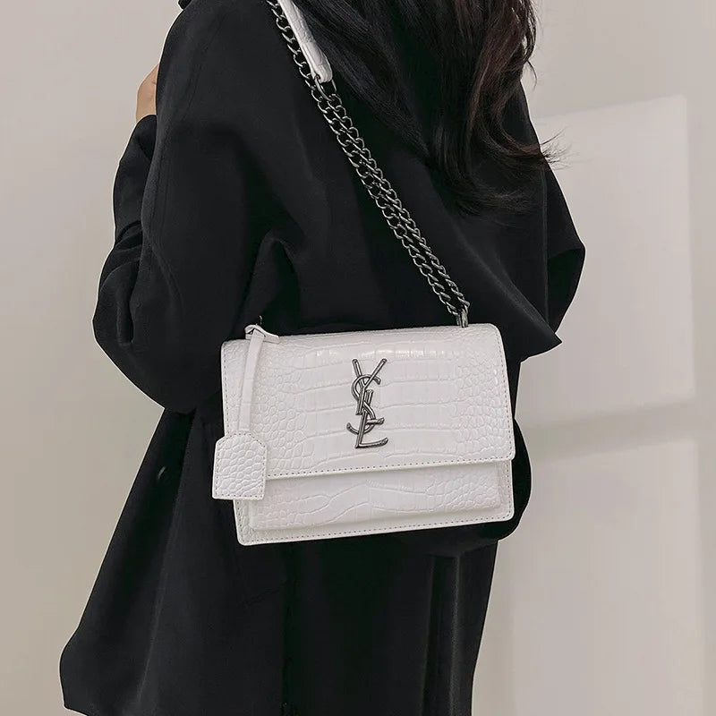 Croc Chain Shoulder Bag