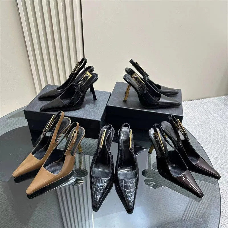 Elegant Summer Slingback Heels