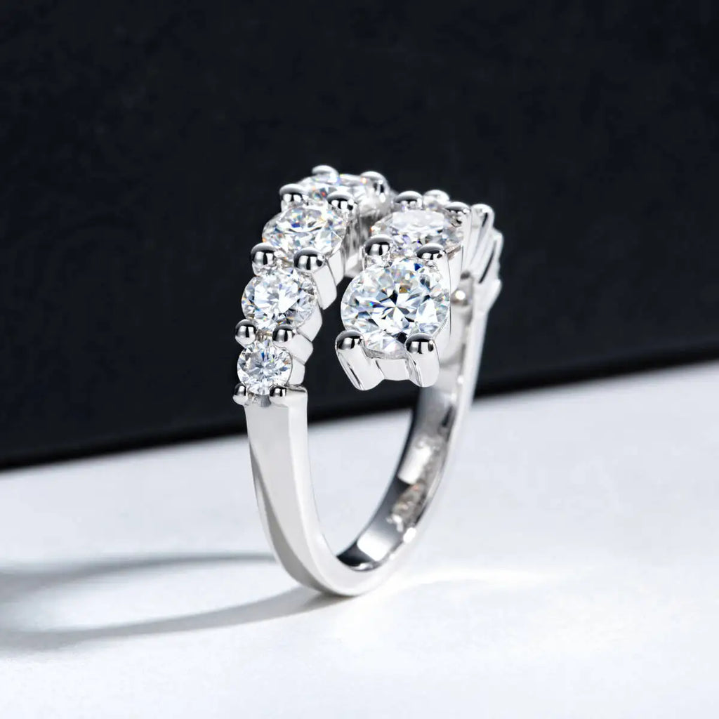 Glistening Moissanite Wedding Band
