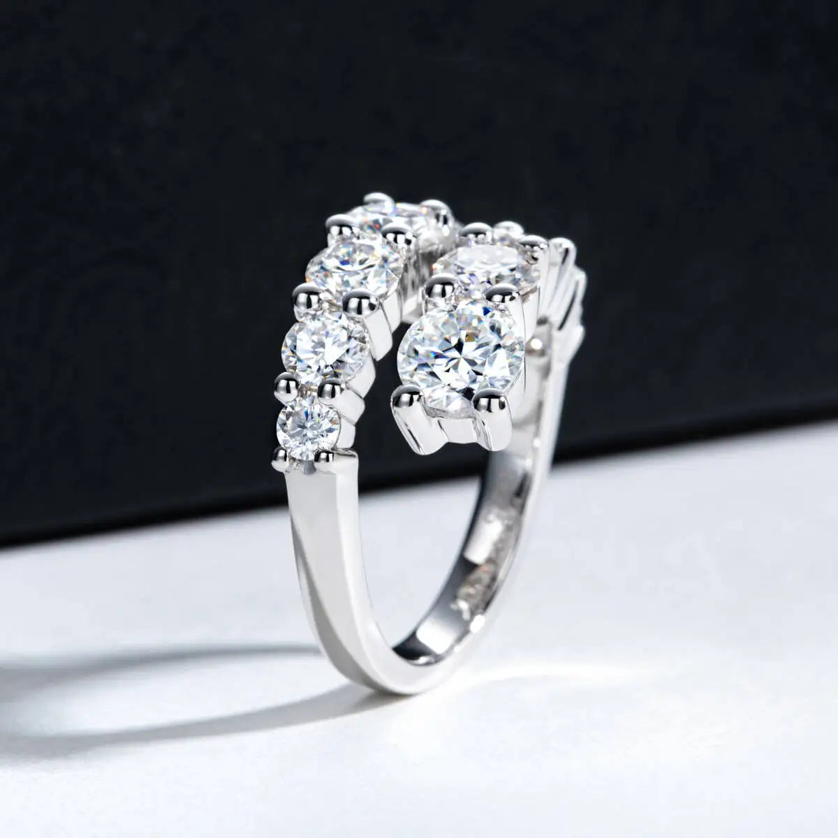 Glistening Moissanite Wedding Band