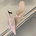 Elegant Butterfly Knot Mules