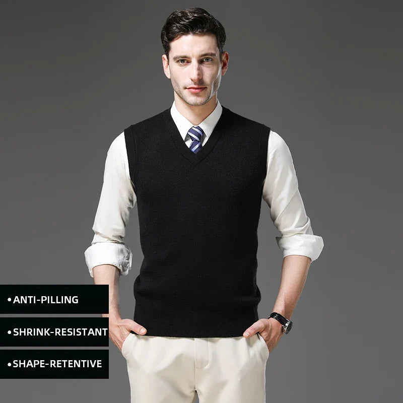 Warm V-Neck Men's Sweater Vest