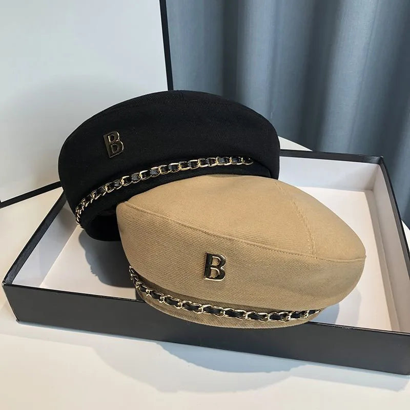 Chic Chain Beret Hat
