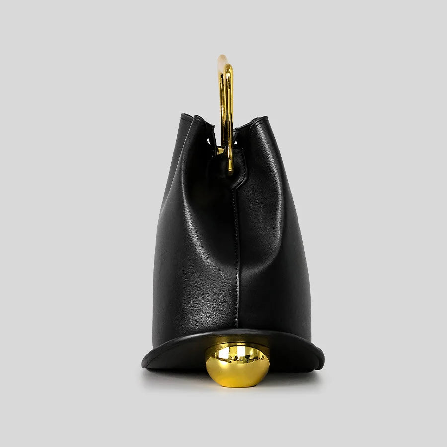Chic Metal Bucket Clutch